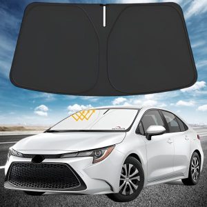 Četrās kārtās salokāms auto saulessargs (145x80cm) | SUNDEO