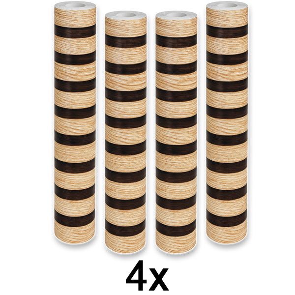 4x Elegants sienas uzlīme ar koka efektu | LINEWALL