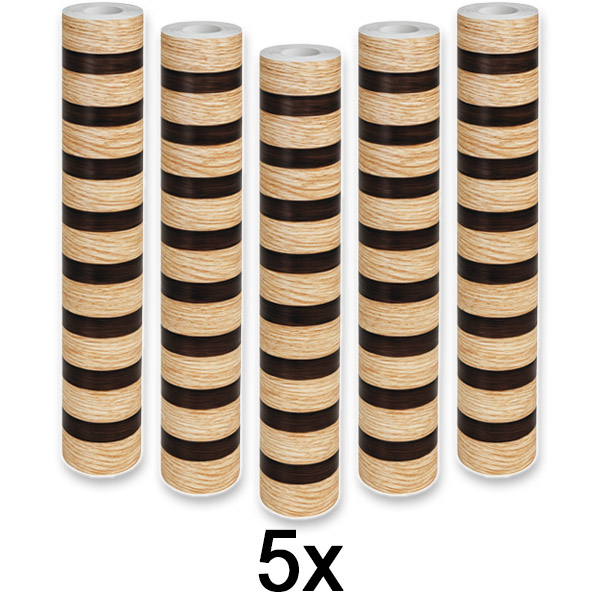 5x Elegants sienas uzlīme ar koka efektu | LINEWALL